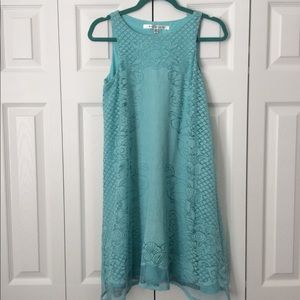 Aqua Sky Blue Lace Dress Perfect for Summer